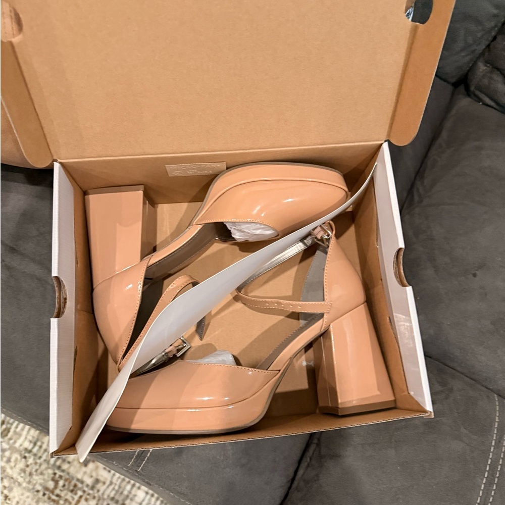 Worthington Nude Block Heel Women's Shoes